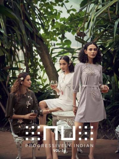 Nu Vol 34 Designer Hand Embroidery Short Kurti Collection
